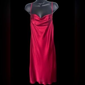 Bebe Size L Red Satin Gown